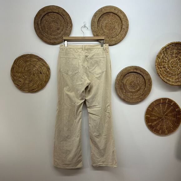 Vintage Y2K 2000s GAP Cream Wide Leg Low Rise Flare Corduroy Pants 12 - Picture 3 of 6